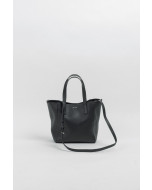 5th Avenue -laukku, natural grain leather, musta