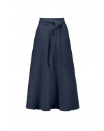 Lena linen skirt, S-L, navy