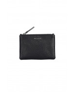 Cassidy coin purse, natural grain leather, black/silver