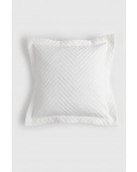 Cassis organic cushion cover, 50x50cm, white