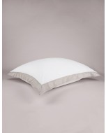 Castelle pillow case w/ trim, dark taupe