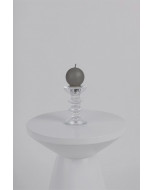 Velvet festivo candle, 6cm, frosty grey