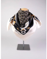 Fortuna silk scarf, black