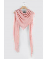 Marseille scarf, 140x140cm, silver pink
