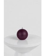Velvet pallokynttilä, 10cm, dark cherry