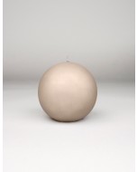 Velvet ball candle, 10cm, dark taupe